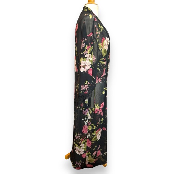 VTG 70s SEARS Lingerie Floral Rose Robe - Picture 5 of 7